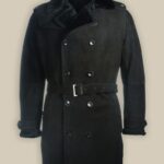 Men Black Sherpa Trench