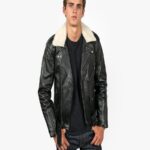 Men Black Jacket With Shearling