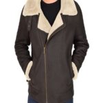 Men Brown Biker B3 Sheepskin Leather Jacket