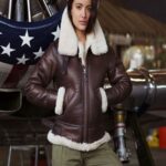 Women Brown B3 Shearling Jacket