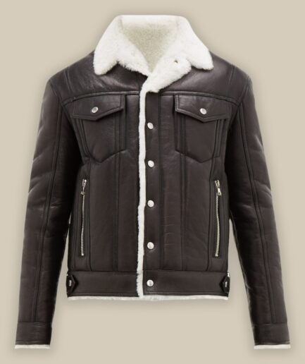 Men Streetstyle Shearling Jacket