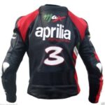 Max Biaggi MotoGP Aprilia Motorcycle Leather Jacket
