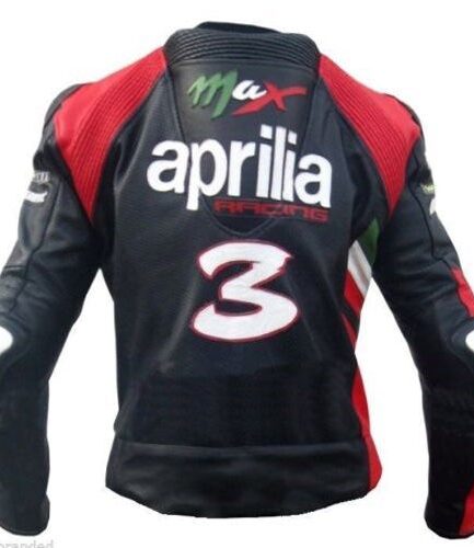 Max Biaggi MotoGP Aprilia Motorcycle Leather Jacket
