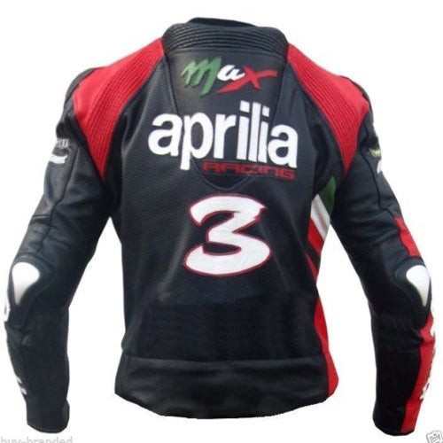 Max Biaggi MotoGP Aprilia Motorcycle Leather Jacket Max Biaggi MotoGP Aprilia Motorcycle Leather Jacket