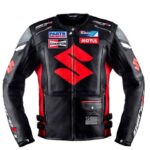 Red Suzuki Motul Motorcycle Leather Racing Jacket
