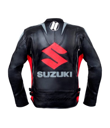 Red Suzuki Motul Motorcycle Leather Racing Jacket