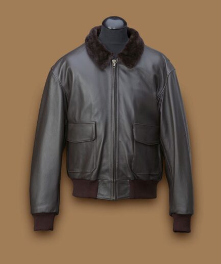Men Black Airforce Leather Jacket