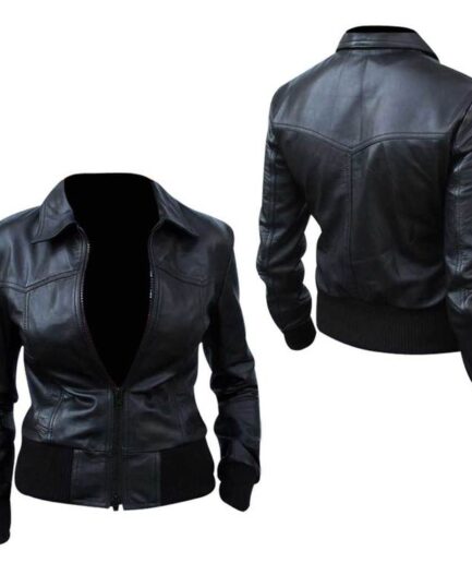 Ladies Motorbike Sport Leather Jacket