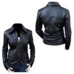 Women Motorcycle Leather Jacket