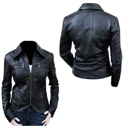 Women Motorcycle Leather Jacket