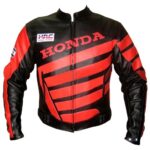 HONDA Motorbike Sport Men Leather Jacket