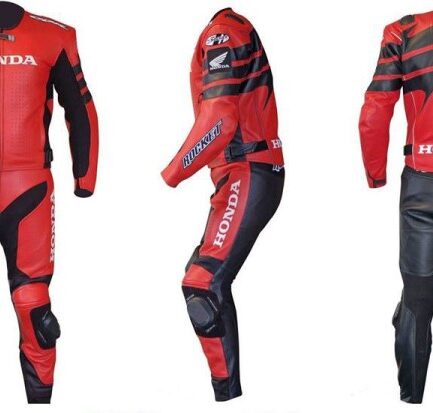HONDA Motorbike Men Leather Suit BSM 2967
