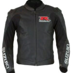Suzuki Branded Men Motorbike Leather Jacket