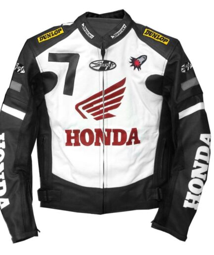 HONDA Motorbike Racing Men Leather Jacket