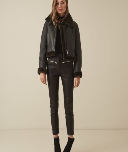 Women Black Shearling Jacket