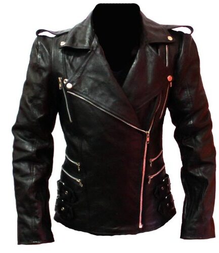 Women Motorbike Sport Leather Jacket