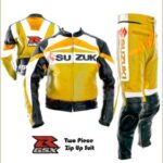 SUZUKI Motorcycle Branded Leather Suit