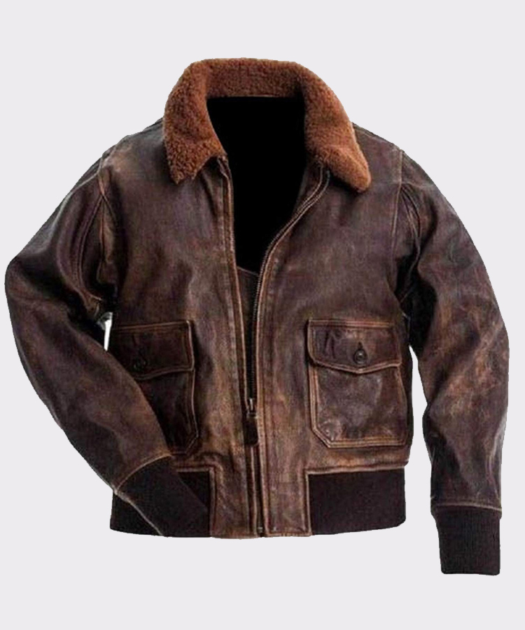 A2-Navy-Flight-Men-Distressed-Genuine-Brown-Leather-jacket Navy Flight Men Distressed Genuine Brown Leather Jacket