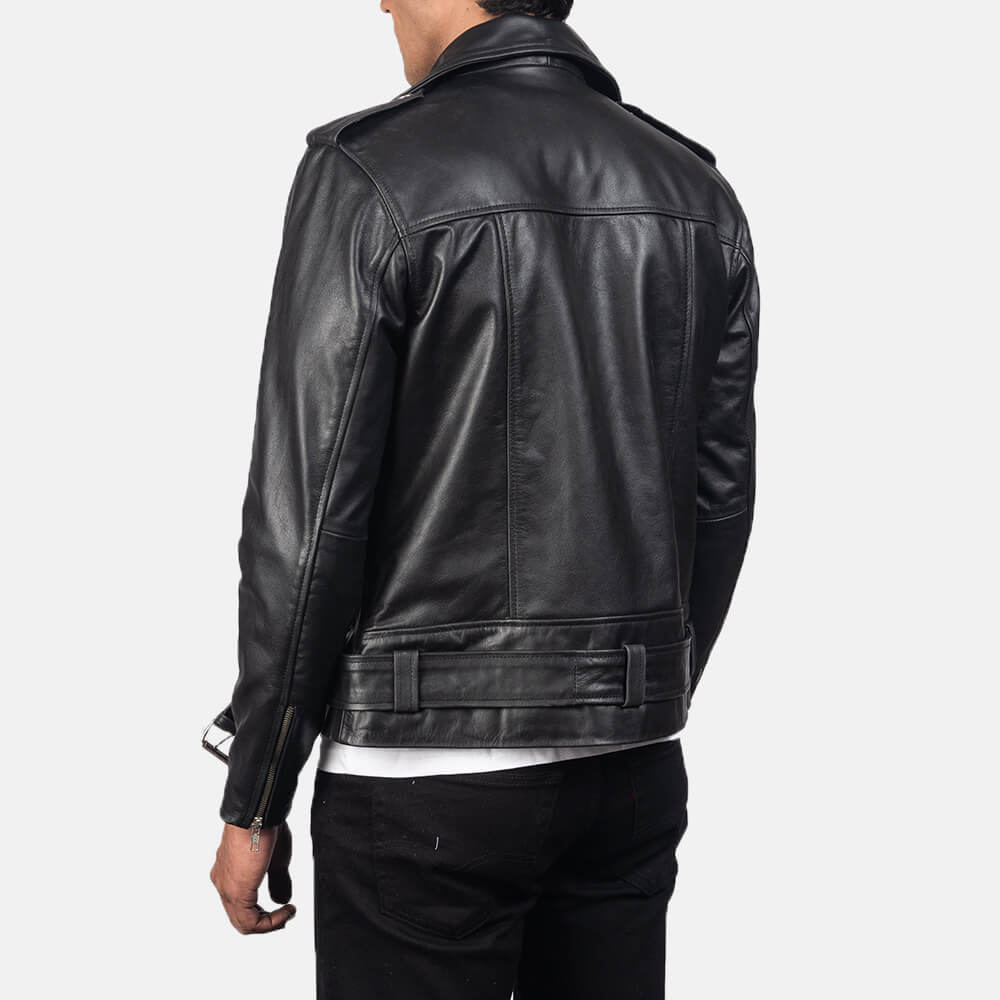 Allaric Alley Black Leather Biker Jacket 04
