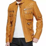 Men's Jacket Genuine Leather Biker Motorcycle Handmade Casual