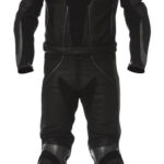 Black Motorbike Leather Suit
