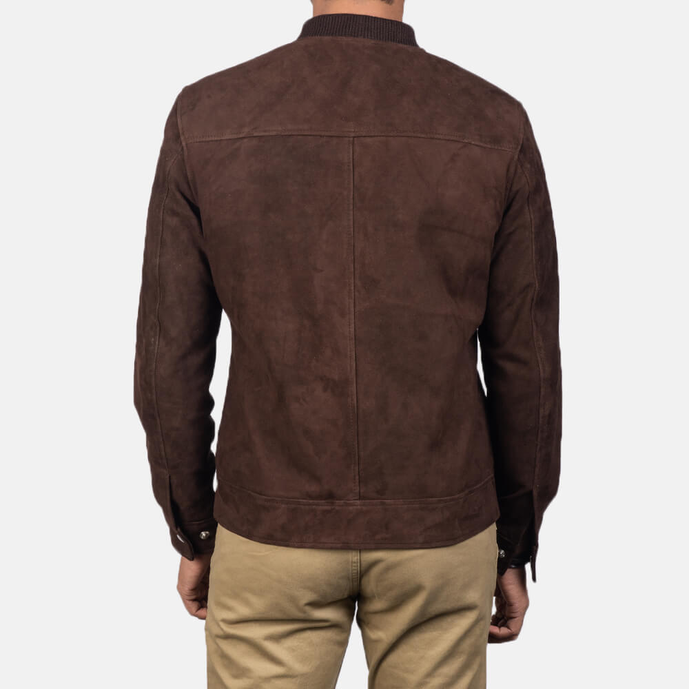 Blain Mocha Suede Bomber Jacket 03