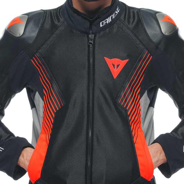 Dainese cowhide motorcycle leather jacket2
