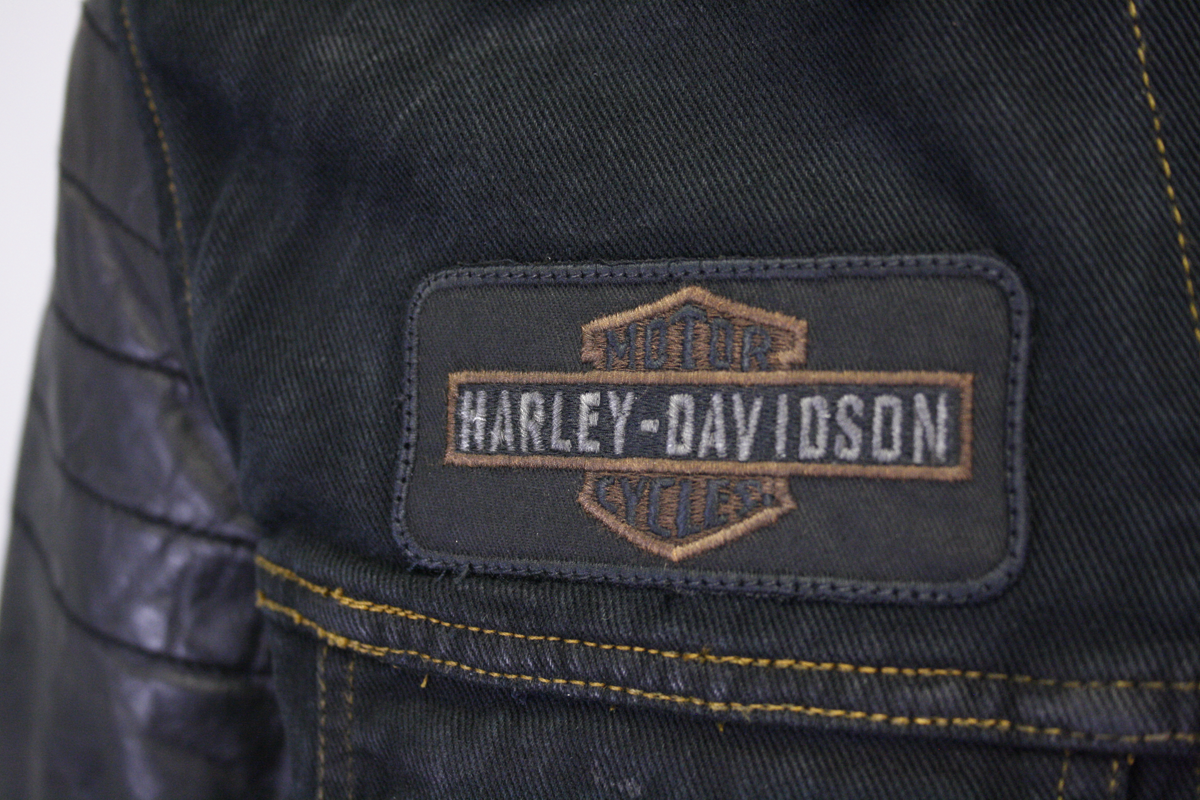 Harley-Davidson Men's Denim & Leather Sleeve Button Up Jacket13