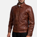 Men's Inferno Brown Leather Jacket