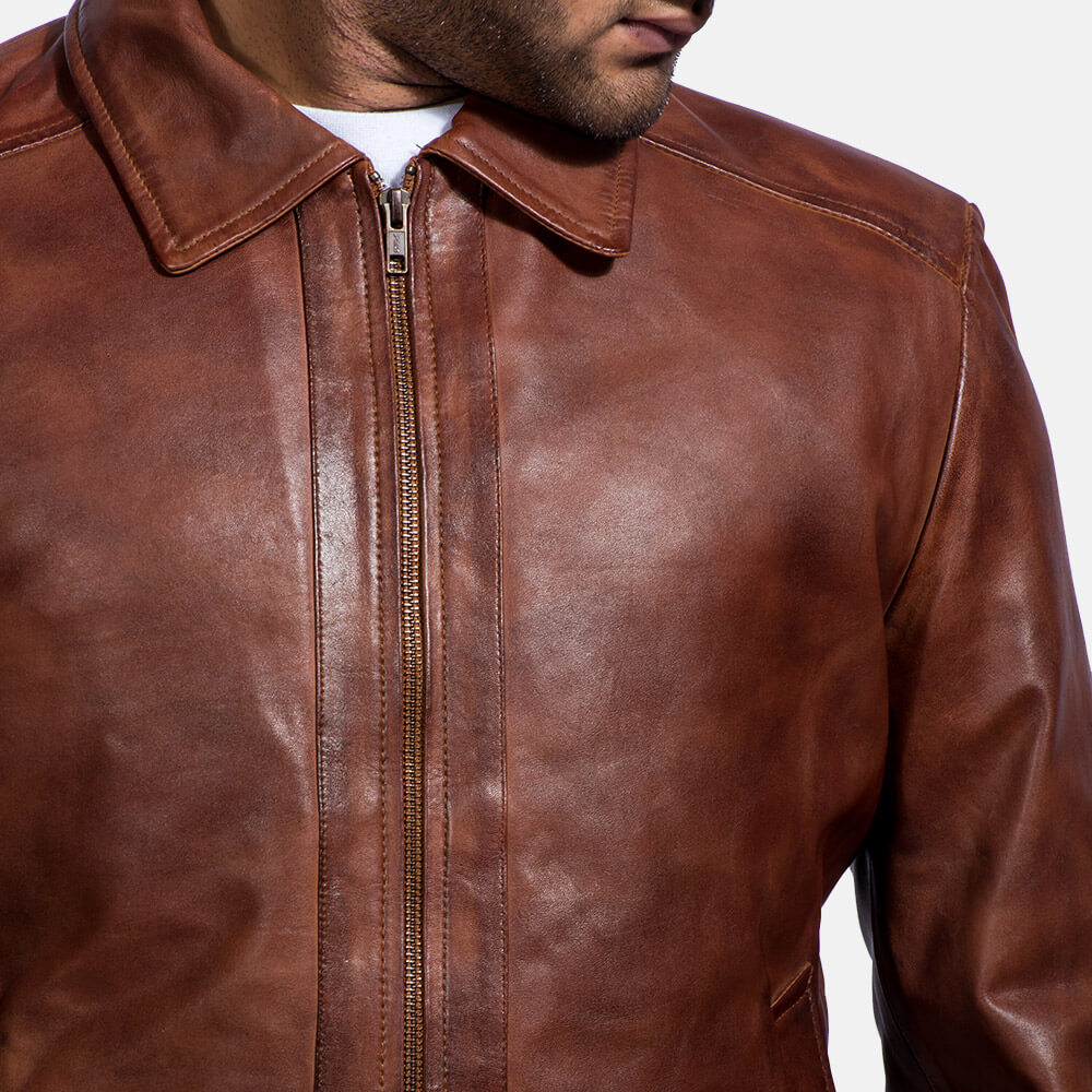Inferno Brown Leather Jacket 03