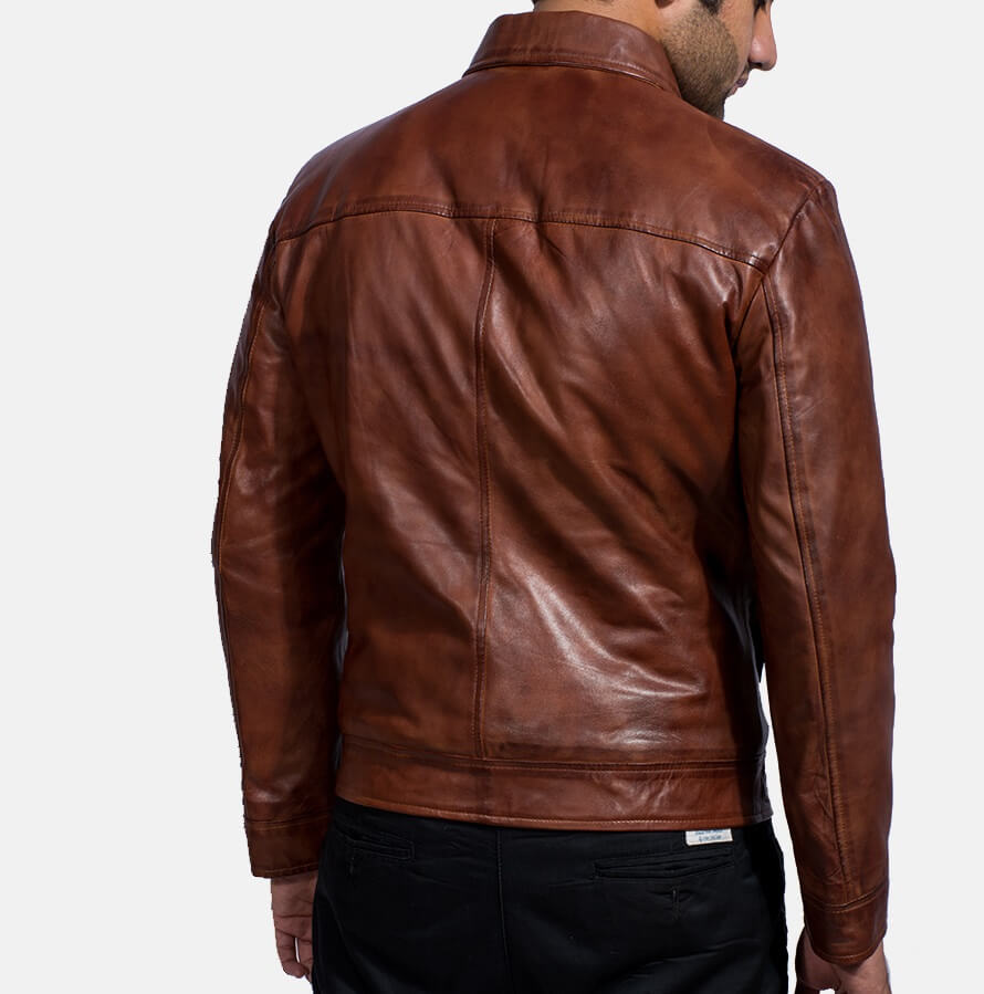 Inferno Brown Leather Jacket 04