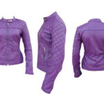 Women Motorcycle Sport Leather Jacket