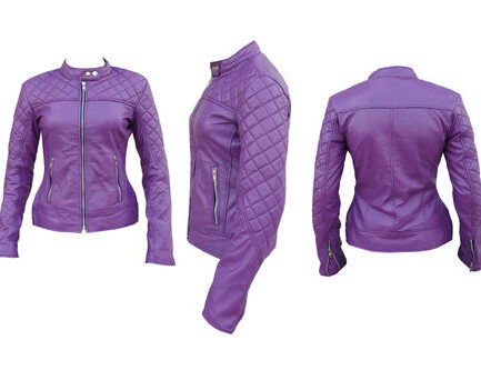 Women Motorcycle Sport Leather Jacket