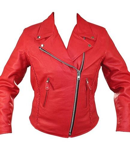 Ladies Motorbike Racing Leather Jacket