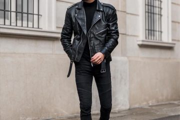 Leather Jacket and Jeans Combo