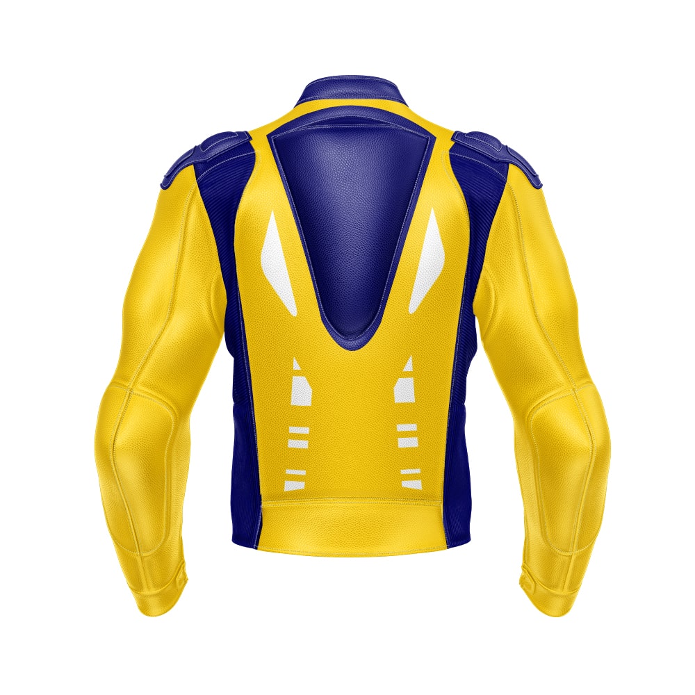 Leon Haslam BMW Yellow Motorbike Racing Leather Jacket