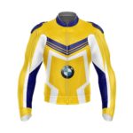 Leon Haslam BMW Yellow Motorcycle Racing Leather Jacket