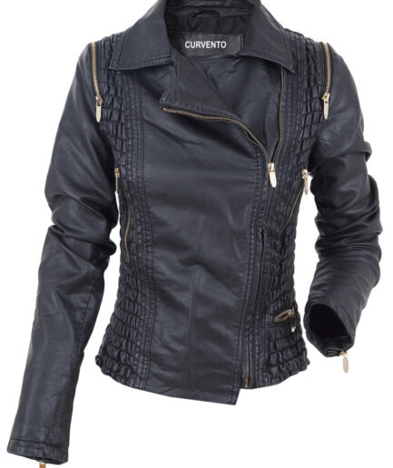 Manhattan Ladies Motorbike Leather Jacket
