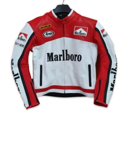 Marlboro Cowhide Leather Racing Jacket