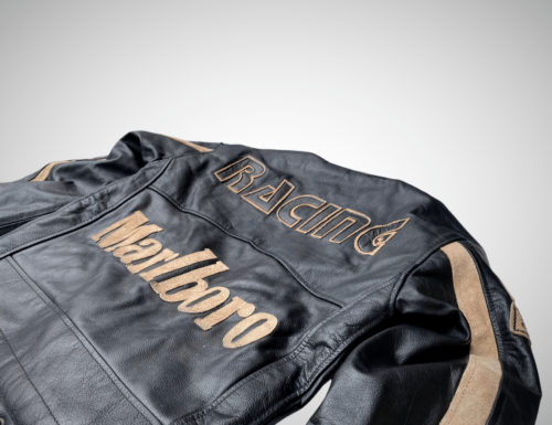 Men Marlboro Leather Jacket Vintage Racing Rare Motorcycle4
