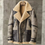 Men’s Aviator B3 Flight Fur Biker Bomber Premium Shearling Coat Jacket