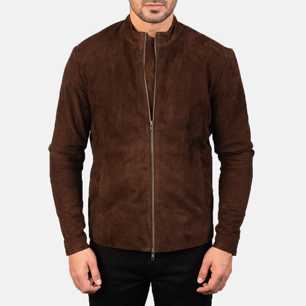 Mens-Charcoal-Mocha-Suede-Biker-Jacket-02 Men Charcoal Mocha Suede Biker Jacket