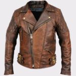 Men’s Lambskin Biker Bomber Leather Jacket