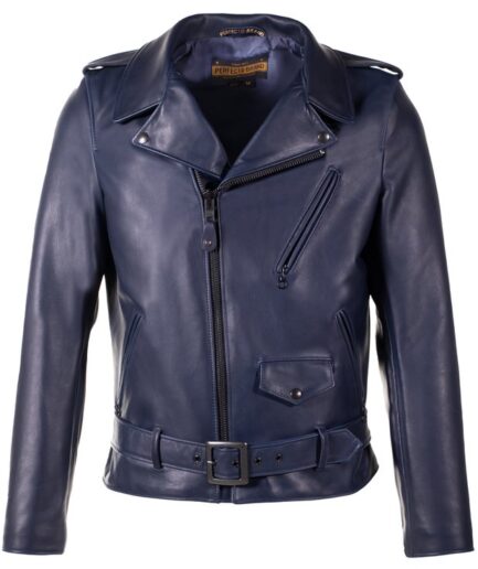 Men's Naked Cowhide Motorcycle Jacket