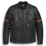 Men's Vanocker Waterproof H-D Triple Vent System Leather Jacket