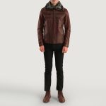 Fur Brown Leather Jacket