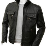 Rustic Motorbike Leather Jacket