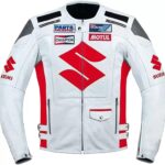 SUZUKI MOTORCYCLE RED RACING LEATHER JACKET