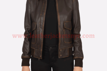 West A-2 Brown Fashion Leather Bomber Jacket
