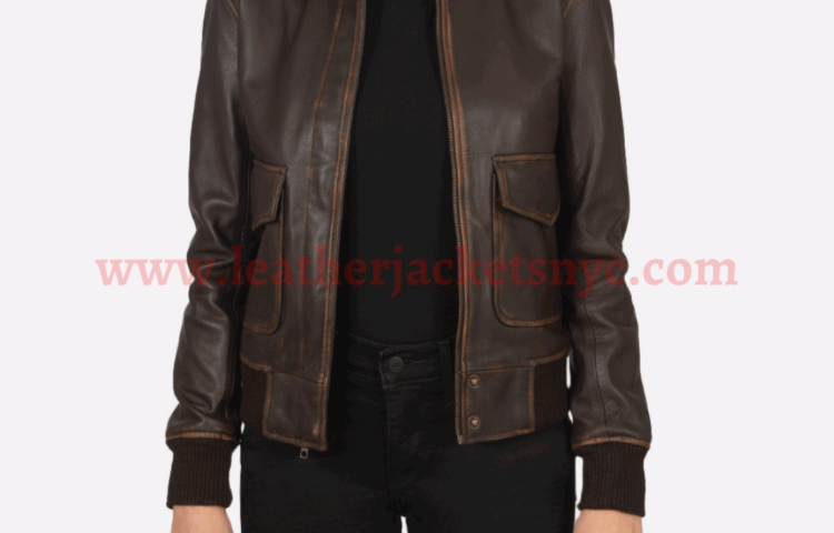 West A-2 Brown Fashion Leather Bomber Jacket